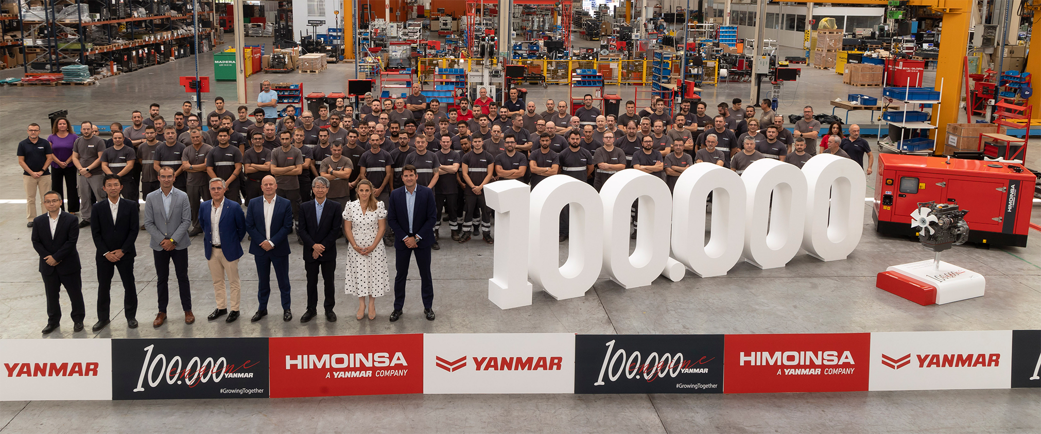 HIMOINSA achieves a new milestone! The company has now produced 100,000 generator sets with Yanmar engines.